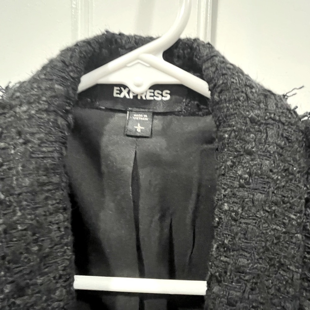 Express Women’s Jacket With Button & Frayed Edge … - image 2